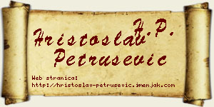 Hristoslav Petrušević vizit kartica